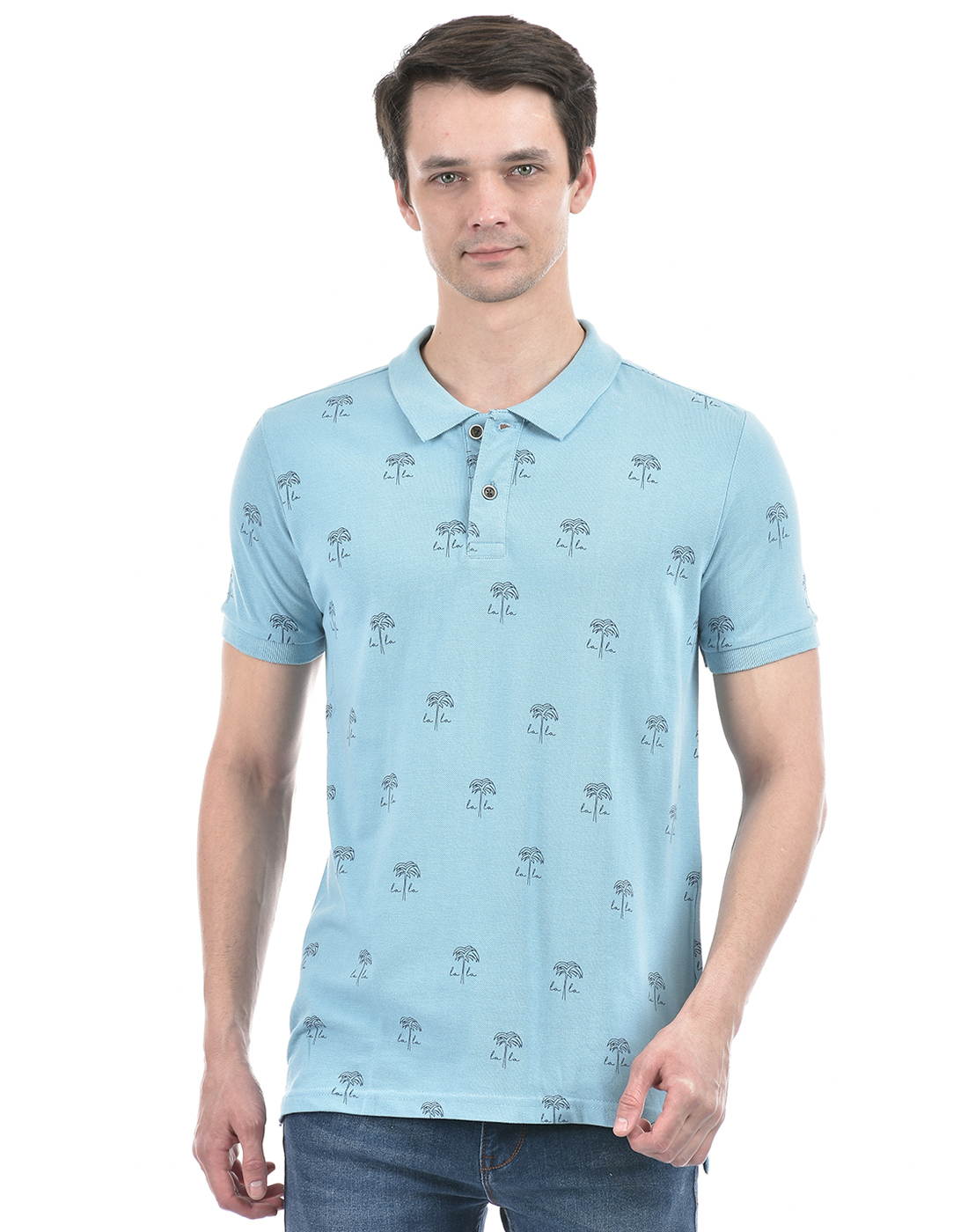 Numero Uno Men Abstract Blue T-Shirt